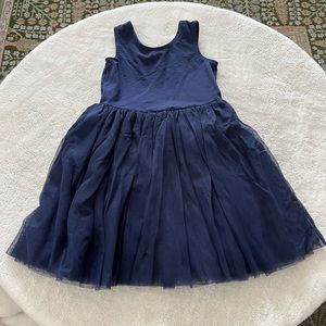 New without tags Hannah Anderson size 8 dress…navy with tule shirt…